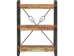 vidaXL Bücherregal 3 Fächer 60x30x80 cm Altholz Massiv