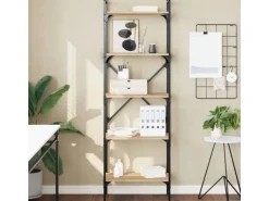 vidaXL Bücherregal 5 Fächer Sonoma-Eiche 56x31,5x174 cm Holzwerkstoff
