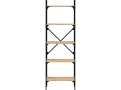 vidaXL Bücherregal 5 Fächer Sonoma-Eiche 56x31,5x174 cm Holzwerkstoff