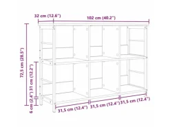 vidaXL Bücherregal Artisan-Eiche 102 x 32 x 72,5 cm Holzwerkstoff 884017