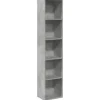 vidaXL Bücherregal Betongrau 40x30x189 cm Holzwerkstoff 857888