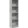 vidaXL Bücherregal Betongrau 40x24x143 cm Holzwerkstoff 857786