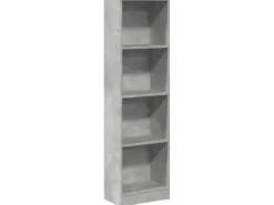 vidaXL Bücherregal Betongrau 40x24x143 cm Holzwerkstoff 857786