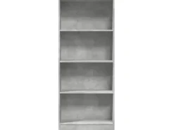vidaXL Bücherregal Betongrau 60x24x143 cm Holzwerkstoff 857815