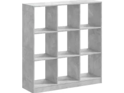 vidaXL Bücherregal Betongrau 102x32x108 cm Holzwerkstoff