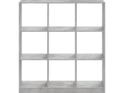 vidaXL Bücherregal Betongrau 102x32x108 cm Holzwerkstoff