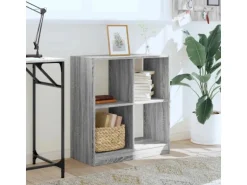 vidaXL Bücherregal Grau Sonoma 68,5x32x75 cm Holzwerkstoff