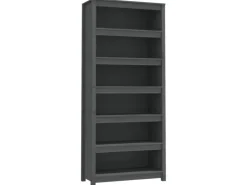vidaXL Bücherregal Grau 80x35x183 cm Massivholz Kiefer