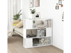 vidaXL Bücherregal Raumteiler Weiß 100x24x94 cm