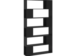 vidaXL Bücherregal Raumteiler Schwarz 100x24x188 cm