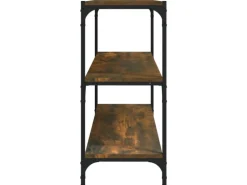 vidaXL Bücherregal Räuchereiche 80x33x70,5 cm Holzwerkstoff und Stahl