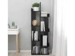 vidaXL Bücherregal Schwarz 48x25,5x140 cm Holzwerkstoff