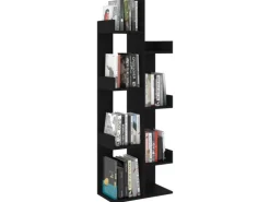 vidaXL Bücherregal Schwarz 48x25,5x140 cm Holzwerkstoff