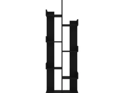 vidaXL Bücherregal Schwarz 48x25,5x140 cm Holzwerkstoff