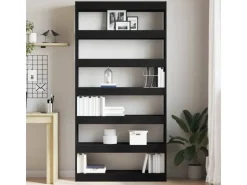 vidaXL Bücherregal Schwarz Holzwerkstoff 3333925