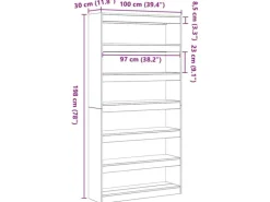 vidaXL Bücherregal Schwarz Holzwerkstoff 3333925