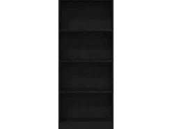vidaXL Bücherregal Schwarz Eichen-Optik 60 x 24 x 143 cm Holzwerkstoff 862467