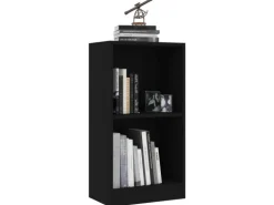 vidaXL Bücherregal Schwarz 40x24x75 cm Holzwerkstoff 800820