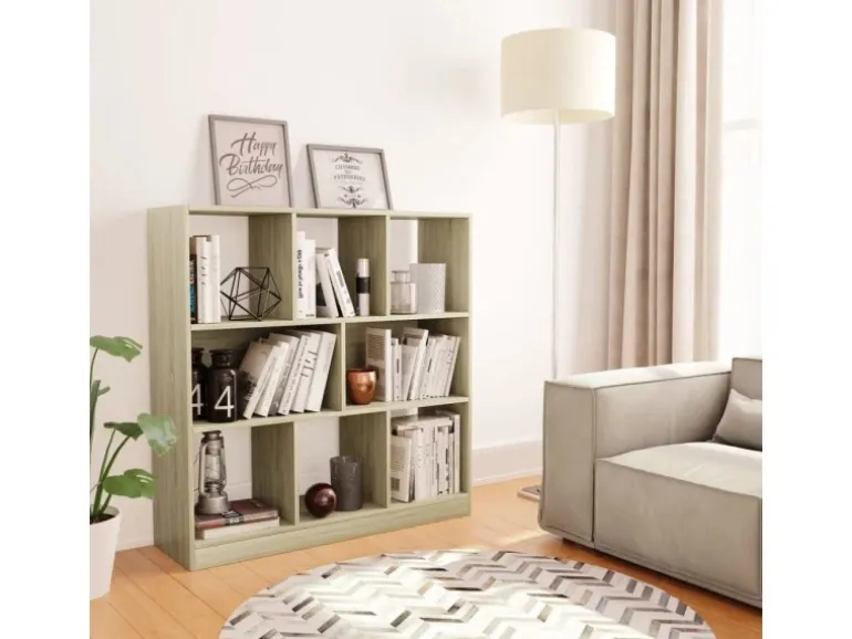 vidaXL Bücherregal Sonoma-Eiche 97,5x29,5x100 cm Holzwerkstoff 800174