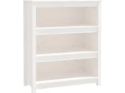 vidaXL Bücherregal Weiß 80x35x97 cm Massivholz Kiefer 821680