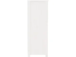 vidaXL Bücherregal Weiß 80x35x97 cm Massivholz Kiefer 821680