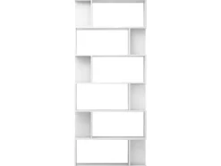 vidaXL Bücherregal/Raumteiler Hochglanz-Weiß 80x24x192 cm