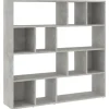 vidaXL Bücherregal/Raumteiler Betongrau 105x24x102 cm