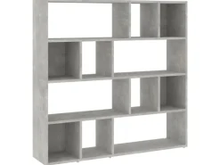 vidaXL Bücherregal/Raumteiler Betongrau 105x24x102 cm