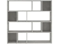 vidaXL Bücherregal/Raumteiler Betongrau 105x24x102 cm