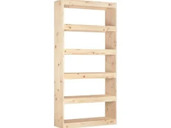 vidaXL Bücherregal/Raumteiler 80x30x167,4 cm Massivholz Kiefer