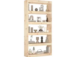 vidaXL Bücherregal/Raumteiler 80x30x167,4 cm Massivholz Kiefer