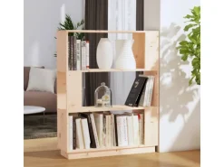 vidaXL Bücherregal/Raumteiler 80x25x101 cm Massivholz Kiefer