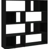 vidaXL Bücherregal/Raumteiler Schwarz 105x24x102 cm