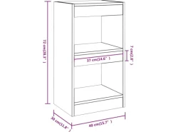 vidaXL Bücherregal/Raumteiler Weiß 40×30×72cm