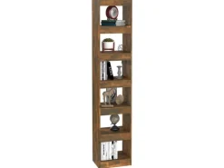 vidaXL Bücherregal/Raumteiler Räuchereiche 40x30x198 cm