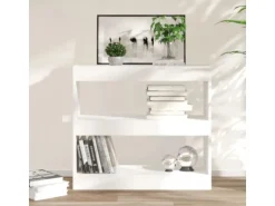 vidaXL Bücherregal/Raumteiler Weiß 80x30x72 cm