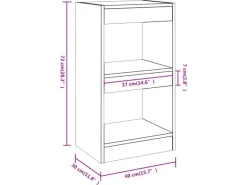vidaXL Bücherregal/Raumteiler Schwarz 40×30×72cm