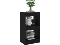 vidaXL Bücherregal/Raumteiler Schwarz 40×30×72cm