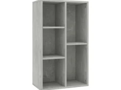 vidaXL Bücherregal/Sideboard Betongrau 50x25x80 cm Holzwerkstoff 800166