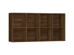 vidaXL Bücherregal/Sideboard Braun Eiche 66×30×130 cm Holzwerkstoff
