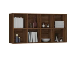 vidaXL Bücherregal/Sideboard Braun Eiche 66×30×130 cm Holzwerkstoff