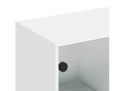 vidaXL Bücherschrank mit Türen 136x37x142 cm Holzwerkstoff Weiß