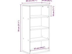 vidaXL Beistellschrank ODDA 40x24x79 cm Massivholz Kiefer 4103601