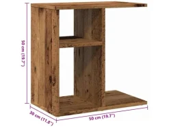 vidaXL Beistelltisch Altholz-Optik 50x30x50 cm Holzwerkstoff 856560
