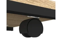vidaXL Beistelltisch mit Rollen Sonoma 50x35x55,5 cm Holzwerkstoff