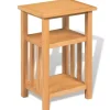 vidaXL Beistelltisch mit Zeitungsablage 27x35x55 cm Massivholz Eiche