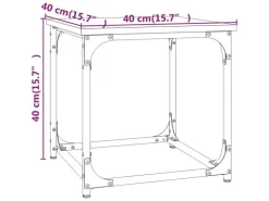 vidaXL Beistelltisch Schwarz 40x40x40 cm Holzwerkstoff Modell 1