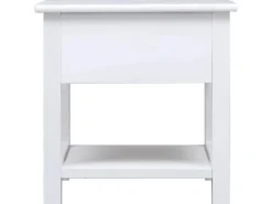 vidaXL Beistelltisch Weiß 40x40x40 cm Paulownia Holz 284068