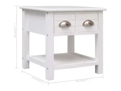vidaXL Beistelltisch Weiß 40x40x40 cm Paulownia Holz 284068