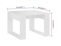 vidaXL Beistelltisch Weiß 50x50x35 cm Holzwerkstoff 808621